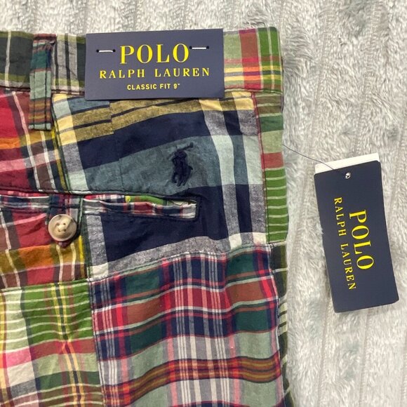 Polo Ralph Lauren Mens Madras Shorts Cotton Preppy Multi-Color Classic Fit 40 - Picture 10 of 10
